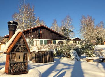 Chalet village vacances 4 vents sous la neige des vosges